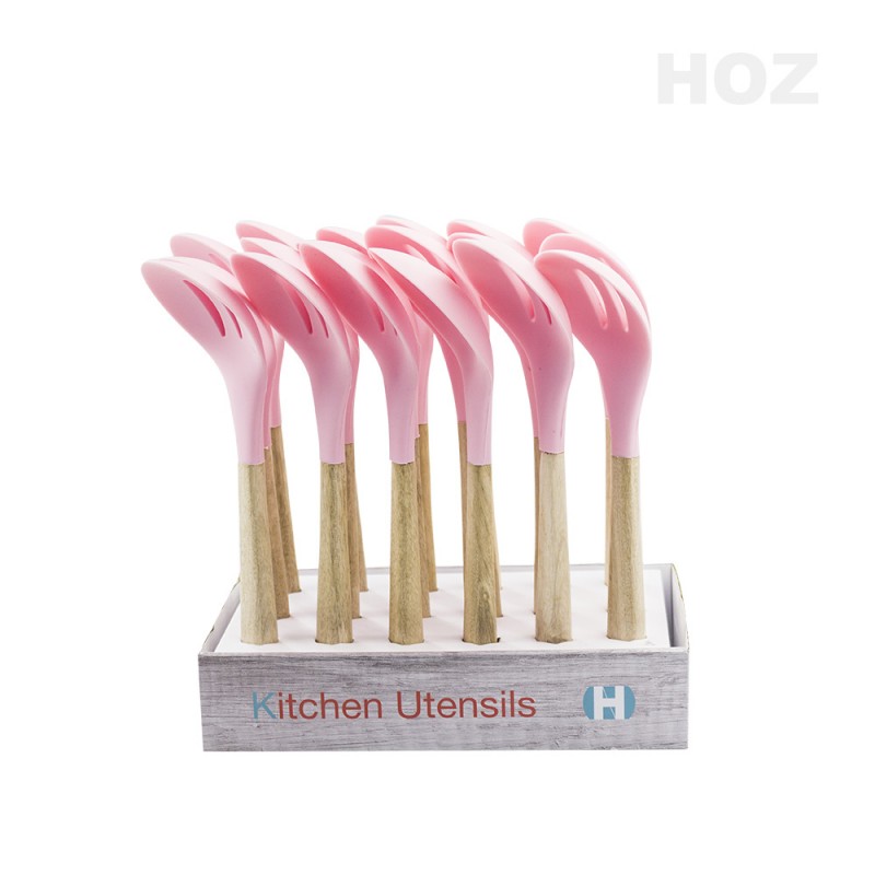 Silicone and Wood Kitchen Utensils