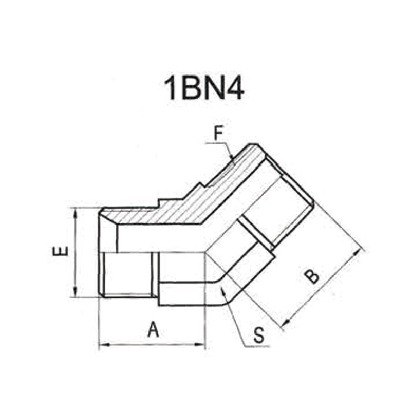 45°BSP MALE 60°CONE OR BONSED SEAL/NPT MALE