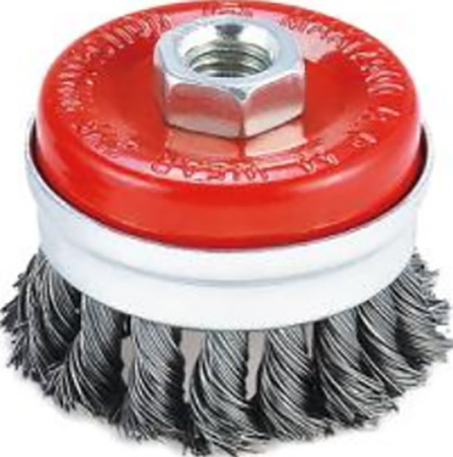 CUP TWIST WIRE BRUSH WITH  NUT (HEAVY DUTY)